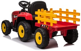 Elektrické autíčko Traktor s prívesom NV-X611 červené