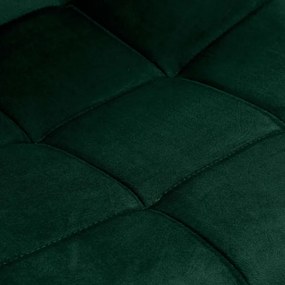 Jedálenská stolička DENVER zamatová, čierna / tmavozelená