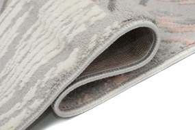 Koberec E464A LIGHT GRAY/DARK PINK ASTHANE Veľkosť: 300x400cm