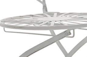 Kovová stolička skladacia Indra - Biela antik