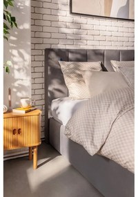 Sivá čalúnená dvojlôžková posteľ s úložným priestorom s roštom 180x200 cm Thessa Bold Line – Bonami Selection