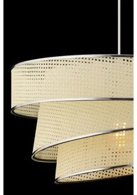 Luster na lanku COUPER 1xE27/60W/230V biela/lesklý chróm