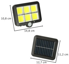Solárna lampa so senzorom pohybu a súmraku 120 LED