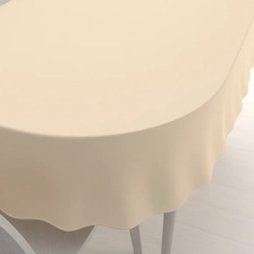 Biante Oválny bavlnený keprový obrus KEP-002 Vanilkový 140x180 cm