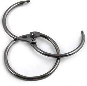 Matne čierne krúžky k sprchovému závesu v súprave 12 ks Ringo Small – Spirella