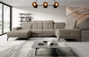 Rohová sedačka v tvare U Nicolette (svetlohnedá) (p)