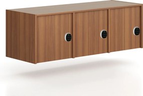 Nadstavba pre skrine FRAME, 3x dvere, 1299 x 450 x 427 mm, kódový zámok, orech
