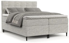Svetlosivá boxspring posteľ s úložným priestorom 140x200 cm Urbaneo – Maison de Rêve