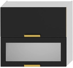 Kuchynská skrinka Denis w80grf/2 sd čierna mat/biela