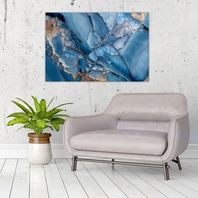 Obraz - Modrý členitý mramor (90x60 cm)