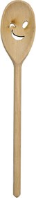 AMADEA Drevená vareška s tvárou, masívne drevo, dĺžka 30 cm