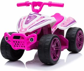 LEAN CARS TR1805 batériová štvorkolka bielo-ružová