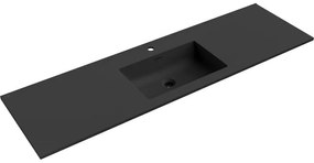 Mexen Otis, umývadlo na zapustenie 161 x 46,5 cm, čierna matná, 25181671
