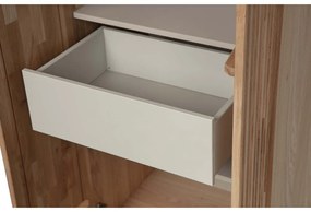 Šatníková skriňa v dekore duba v prírodnej farbe 60x210x42 cm Gravure – WOOOD