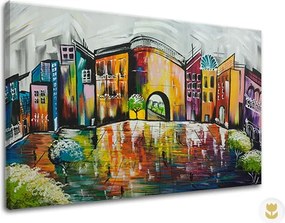 Autorská reprodukcia na plátne MESTO