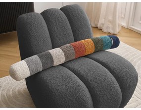 Tmavosivé kreslo z textílie buklé Janissaire – Bobochic Paris