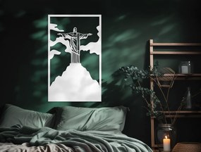 drevko Obraz Socha Krista Spasiteľa, Rio de Janeiro Rozmer obrazu: 65 x 39,5 cm, Farba dekorácie: Čierna