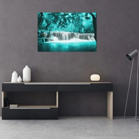 Obraz - Modrý vodopád (90x60 cm)