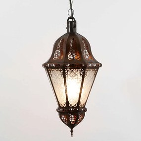 Orientálna závesná lampa Salma biela