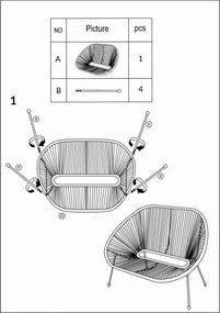 Záhradná lavička ACAPULCO - šedá
