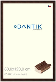 DANTIK rám na obraz 80x120 | KOSTELNÍ malá hnědá (Plexi Čiré)