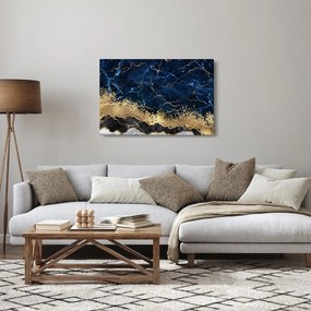 Obraz - Tmavo-modrý mramor (90x60 cm)