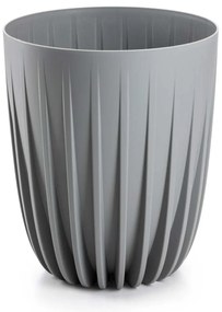 PLASTOVÝ KVETINÁČ STRIPPED 30X35,5 CM SIVÁ
