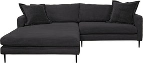 XXXLutz ROHOVÁ SEDAČKA, textil, čierna P & B - Sedačky - 002330003419