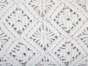 Sada 2 bavlnených dekoratívnych vankúšov makramé 30 x 50 cm biela ALATEPE Beliani