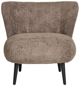 Hnedé kreslo z textílie buklé Covelo – House Nordic