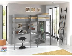 Sivá vyvýšená detská posteľ 90x200 cm Pino - Vipack