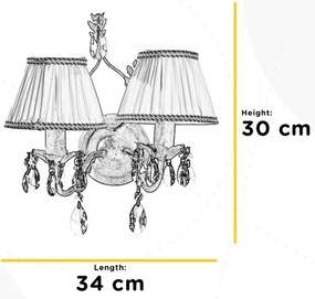 ONLI - Nástenné svietidlo KAREN 2xE14/6W/230V bronzová