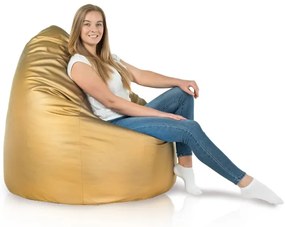 Sedací vak SAKO - zlatý ekokoža