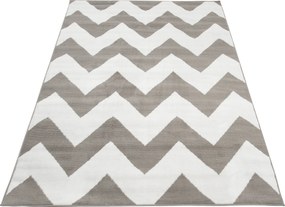 TA Koberec C437A SVETLO SIVÁ/BIELA BALI PP Rozmer: 140x200 cm