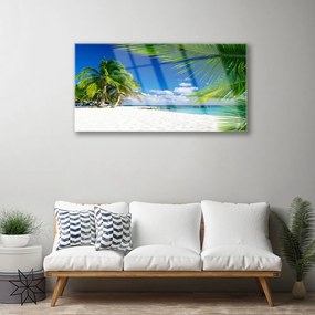 Skleneny obraz Tropická pláž more výhľad 120x60 cm