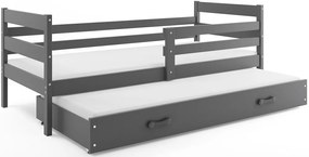 Detská posteľ s prístelkou ERYK 2 | sivá Farba: Sivá / sivá, Rozmer.: 190 x 80 cm