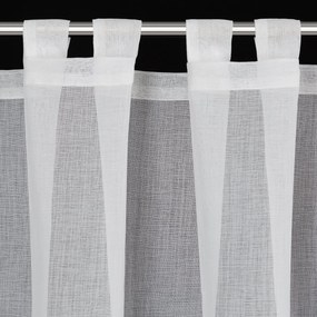KRÁTKA ZÁCLONA NA PÚTKACH KATRIN 150X60 CM BIELA