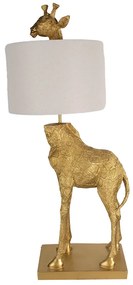 Zlatá stolná lampa so žirafou Giraffe - 39x30x85 cm