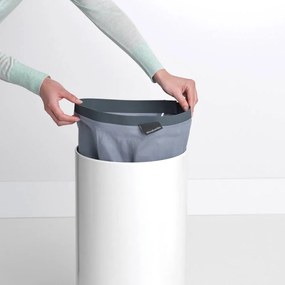 Brabantia Kôš na bielizeň 35L biela korkové veko