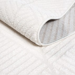 Dekorstudio Okrúhly jednofarebný koberec FANCY 904 -  smotanovo biely Priemer koberca: 160cm