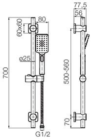 Lotosan HANNA sprchový set  čierna LS32960