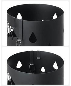 Kovový stojan na dáždniky ANABEL, 17x41cm, čierna SongmicsHome