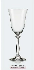 BOHEMIA ANGELA POHÁRE NA VÍNO 250ML SADA 6 KS