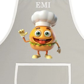 Kuchynská zástera Burger EMI, sivá
