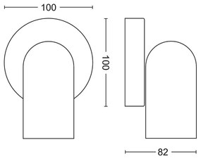 Philips 50581/30/PN - Bodové svietidlo MYLIVING PONGEE 1xGU10/5,5W/230V