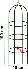 Záhradná kovová pergola 190 cm - stĺpik