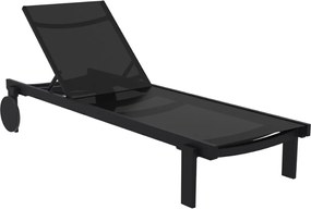 CASABLANCA záhradné lehátko black/black
