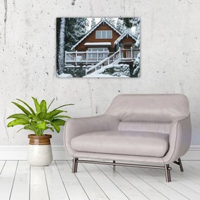 Obraz - Drevená chata (70x50 cm)