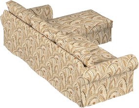 Poťah na pohovku aj ležadlo Ektorp pre 2 osoby farba produktu béžová látka zapletaná, vzorované
