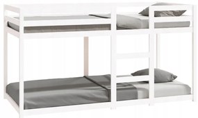 VidaXL Poschodová posteľ biela 90x200 cm borovicový masív manželská